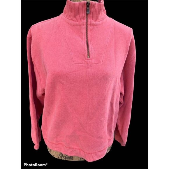 🍒 2/$20 🍒 Tommy Bahama Coral 3/4 Zip Pullover Small - Picture 1 of 4